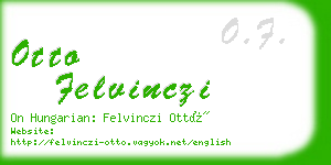 otto felvinczi business card